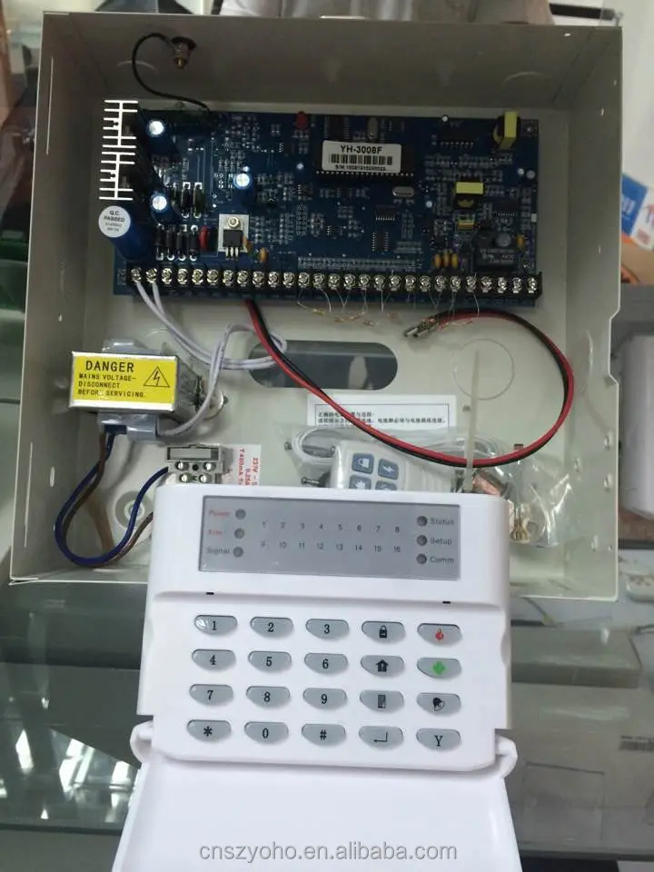 8 Wired &16 Wireless Zones PSTN Alarm System Household Guard Security Burglar Alarm System with keypad