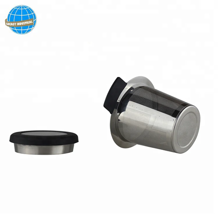 stainless steel 304 mesh Tea Infuser tea strainer with silicone and lid