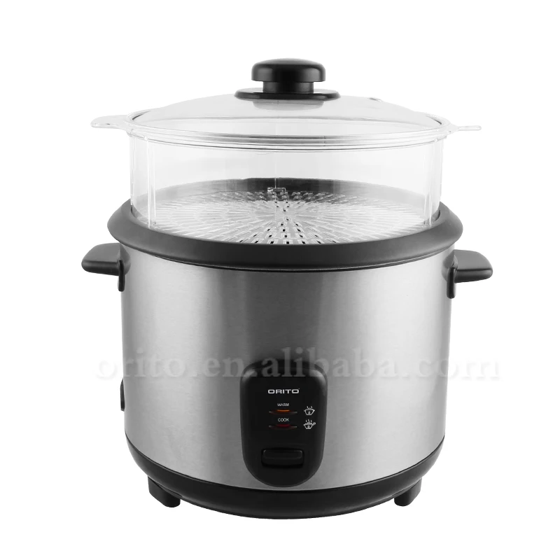 Stainless steel body for electric cylinder rice cooker with glass lid