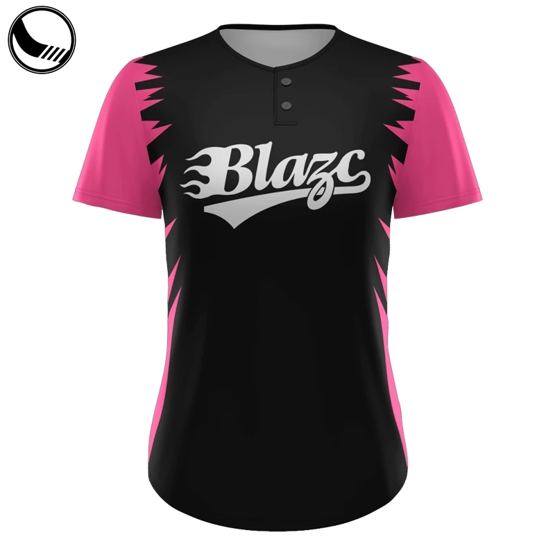 sublimation pullover hot pink baseball jersey