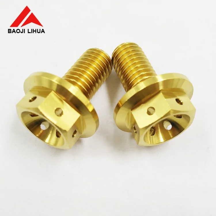 m8 m10 m12 din6921 titanium 12 points flange bolts gr5/ti6al4v