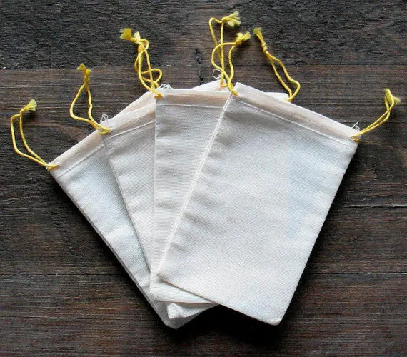 drawstring bag cotton fabric pouches