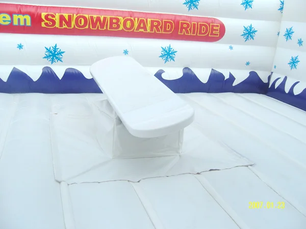 Wholesale Cheap Price Surf Simulator Rides Game Inflatable Mechanical Snowboard Rides With White Mat
