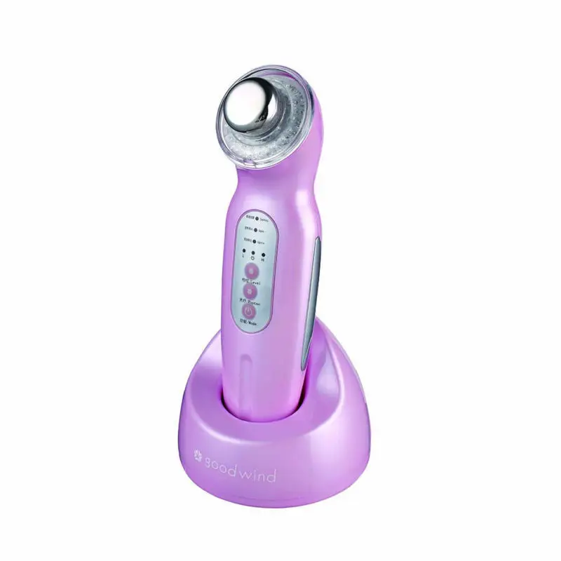 
Home Use Dialysis Skin Care Wireless Ultrasonic Face Massager With 3 Color LED Light Ionic Therapy 