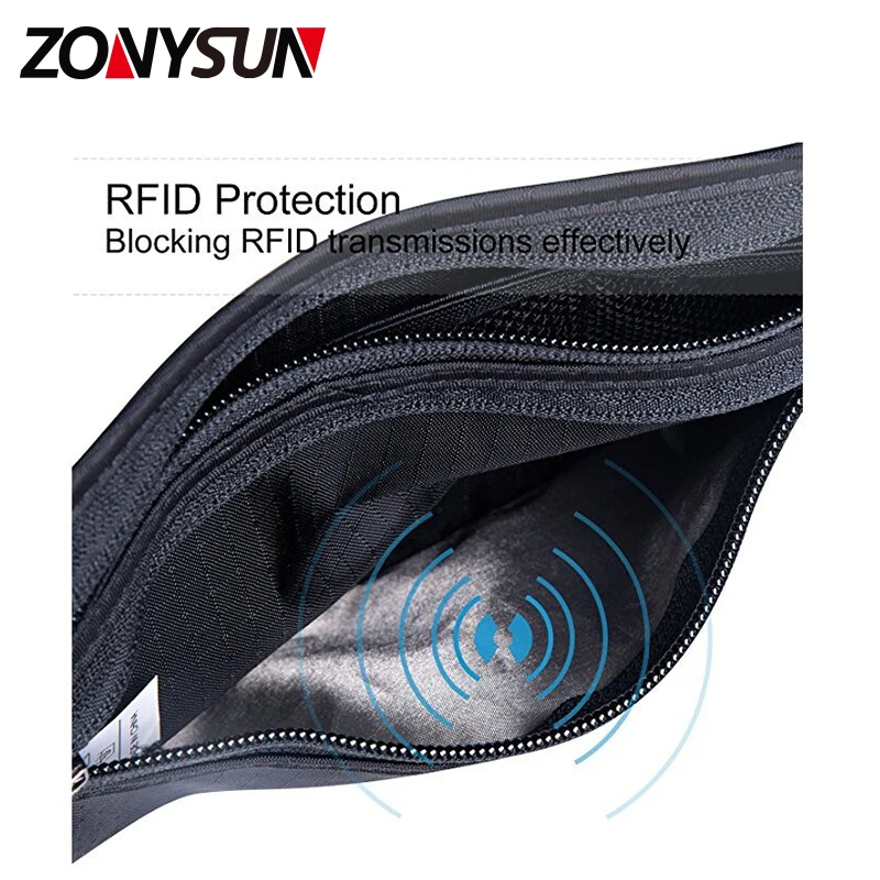 Outdoor Sport Waist Bag Rfid Fanny Pack Custom For Running Hiking