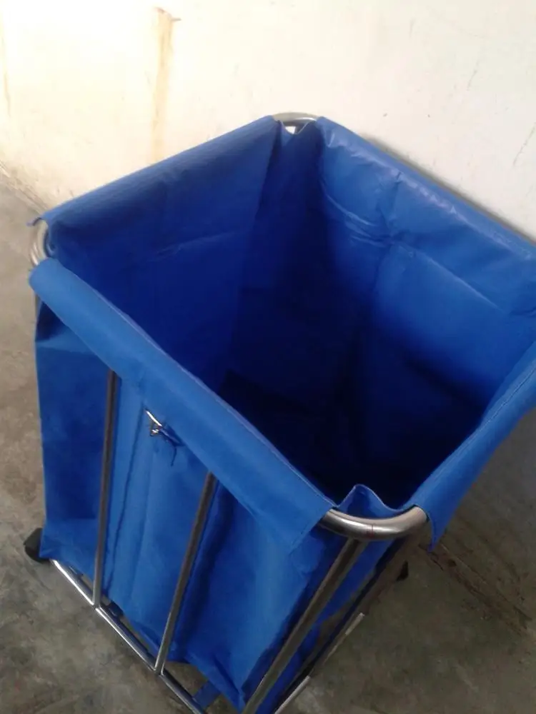 Practical hospital used movable stainless steel linen trolley/garbage trolley