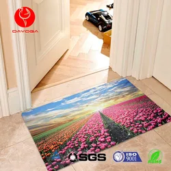 Door Mat Factory Fast Direct Good Quality Custom Printing Anti Slip Natural Rubber Door Mat Custom Thickness Foldable Home