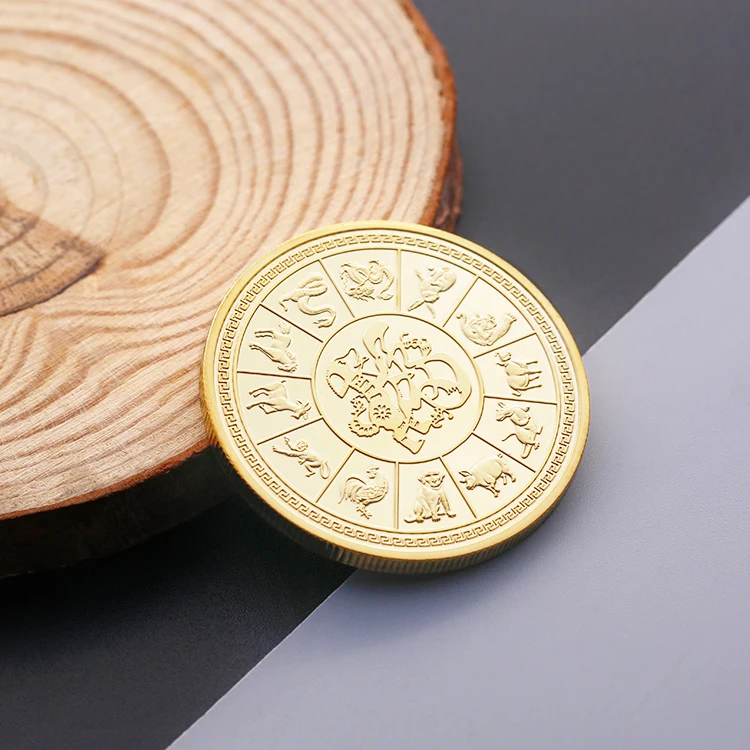 custom old metal ancient thailand dragon gold coins