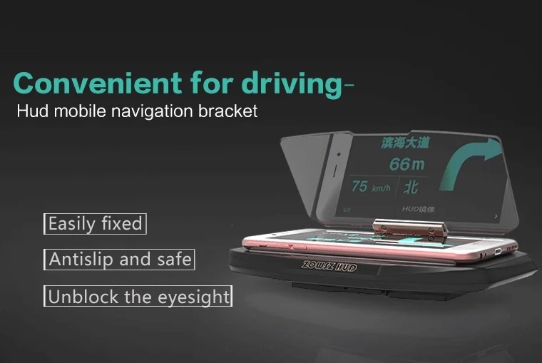 
Car GPS HUD Head Up Display Cellphone Holder Mount For Smart Phone Navigation phone cell phone 