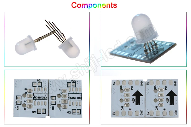 12mm flat digital led pixel string dmx ucs1903 ws2811 mini flat 5V addressable programmable led pixel string light