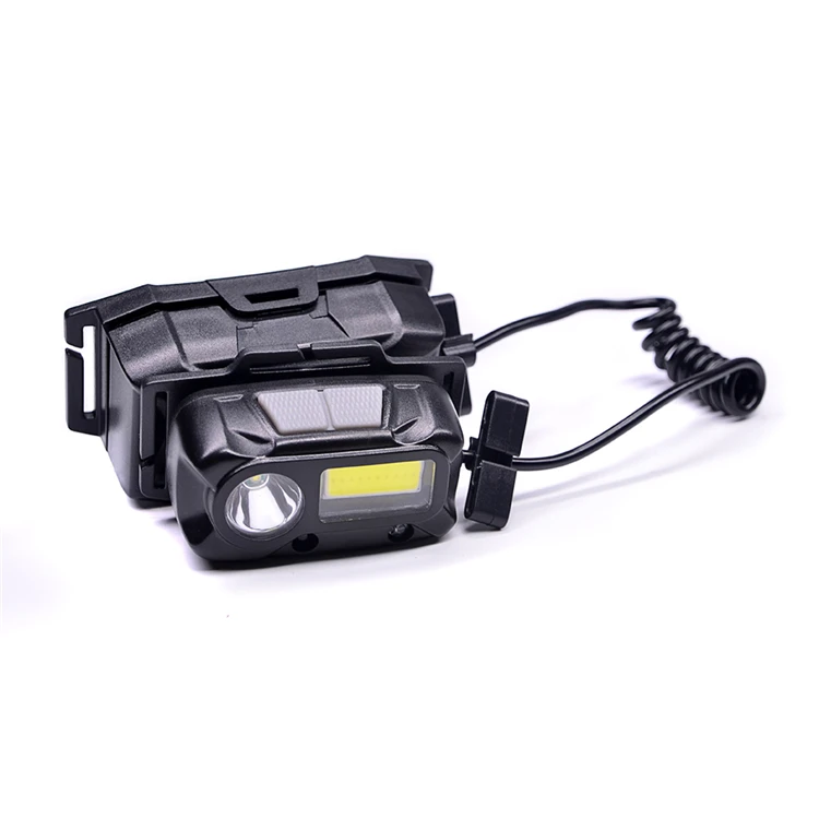 Portable Running Lamps Custom Small Camping Head Light Super Bright LED Headlamp COB Headlight