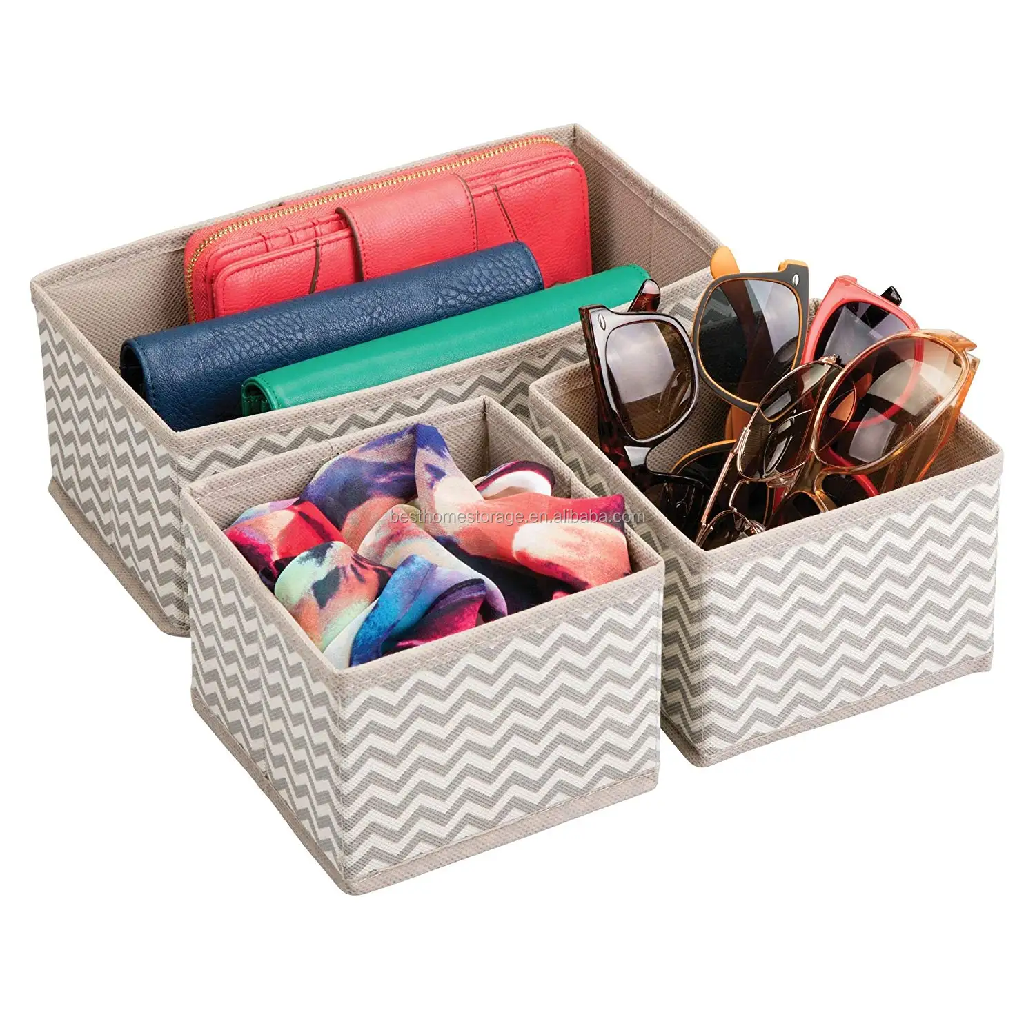 set of 3 storage box organizer,Nonwoven fabric multipurpose storage box,collapsible storage box