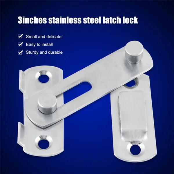 
Stainless Steel Hasp Latch Lock Sliding Door for Window Cabinet Fitting Room Accessories &nbsp;