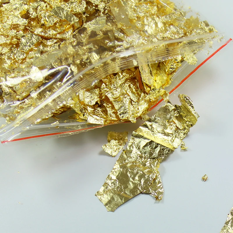 Crafts Decorations # 2.5 86% Copper Flake Imitation Gold Leaf for Handmade Art 20 Grams Per Bag Folk Art Metal Europe