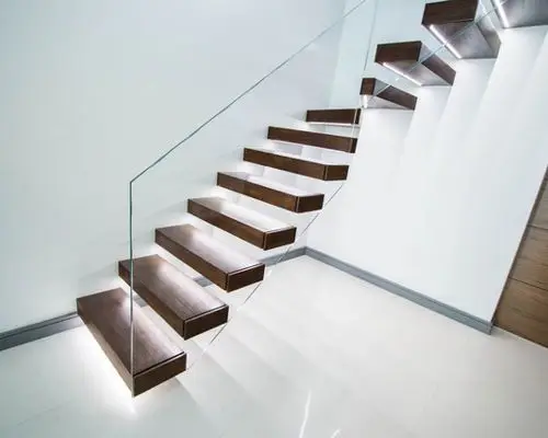  Специальная светящаяся деревянная плавающая лестница со светодиодной подсветкой