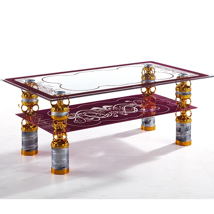 Chinese designed Modern Round wrought Iron Simple Modern Small Apartment Living Room Tempered Glass Coffee Table