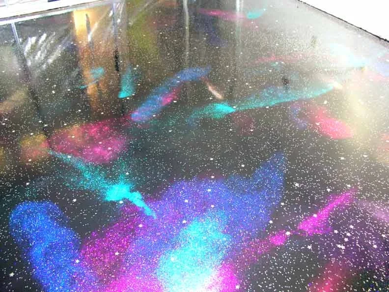 Holographic Glitter Floor Epoxy Resin