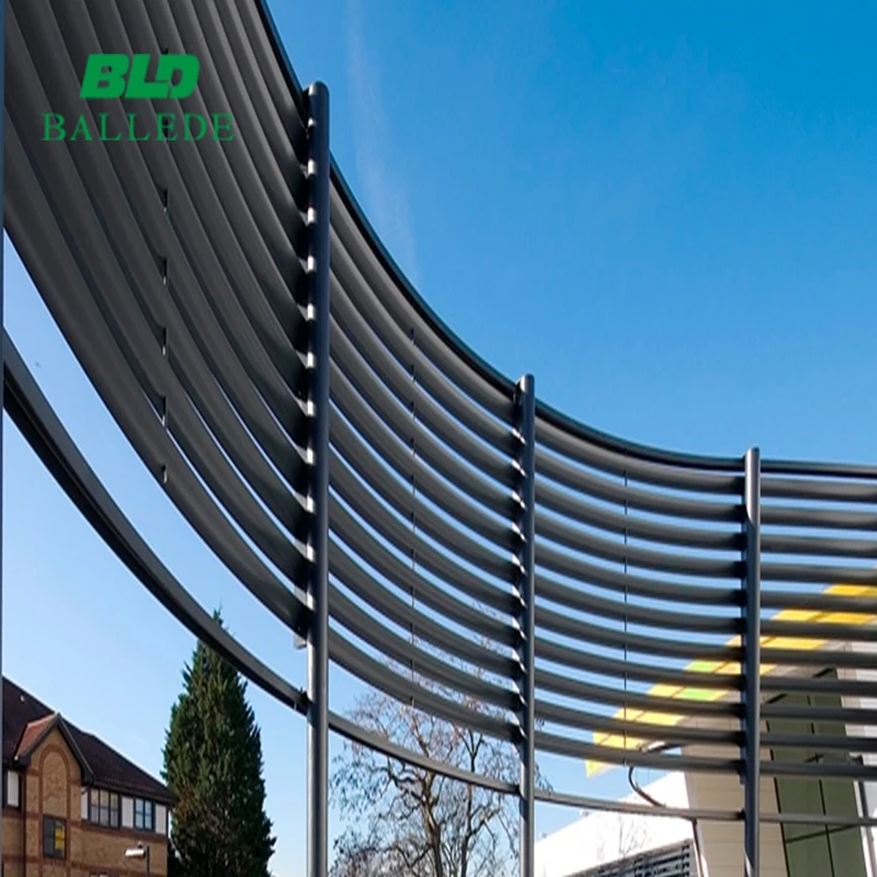 Customized fixed /adjustable Big size aluminum sun louver/brise soleil