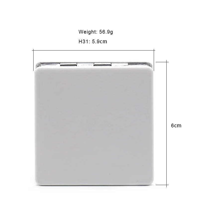 Custom Logo Foldable PU Leather Makeup Mirror Small Hand Double Sided Pocket Mirror Cosmetic Mini Metal Vanity Mirror