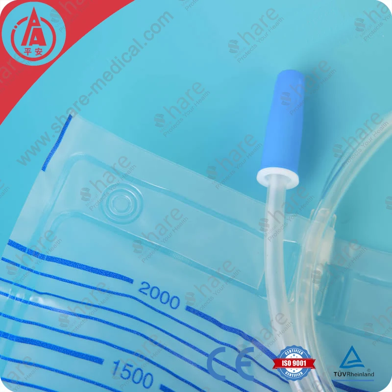 Hot sale china manufacturer of sterile adult urine bag 2000ml with pull-push valve