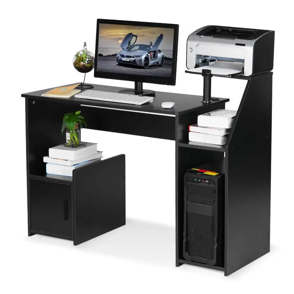 
Computer Desk With Host Drawer And Printer Shelf For Home Office PC Table Workstation 