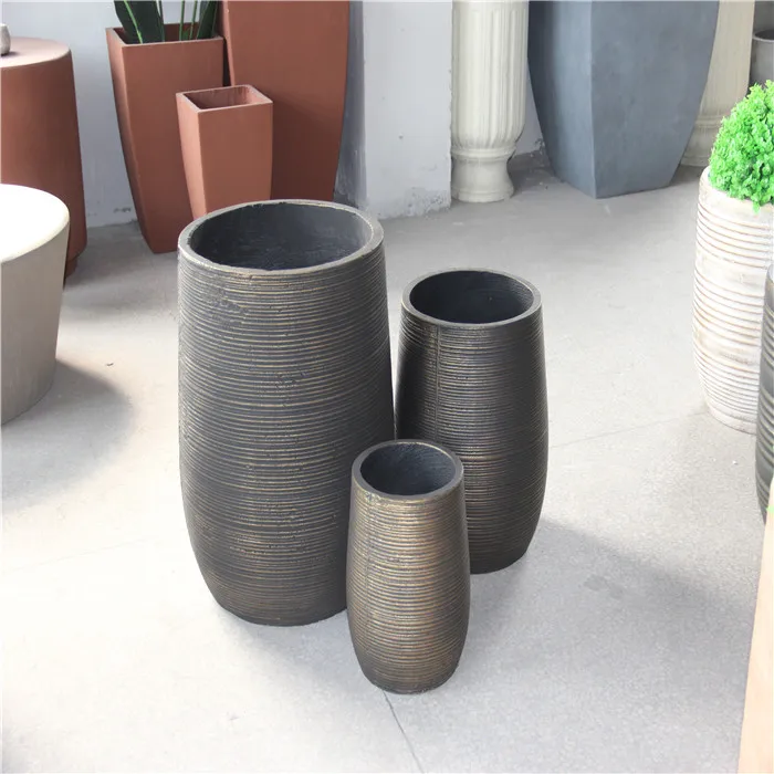 Popular fiberclay the new brick-like pot with wooden legs