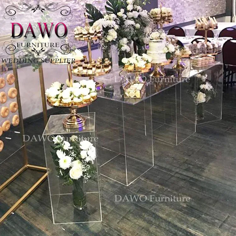 2019 acrylic square pillar column plinth pedestal cylinder flower stand for wedding decoration party event decorations