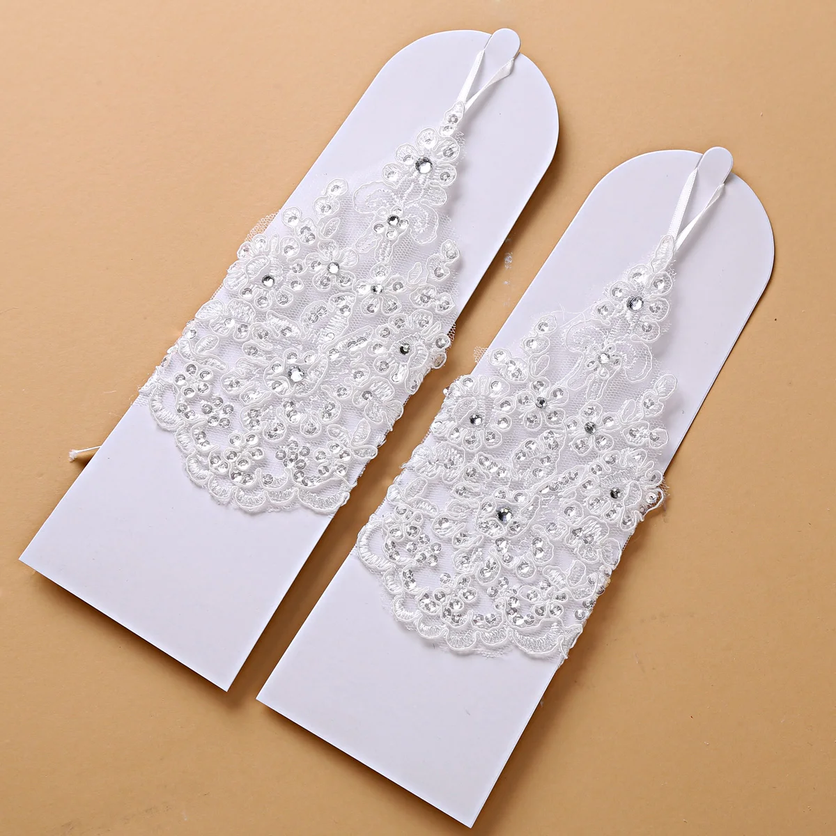
bridal accessories pretty lace bridal satin wedding fingerless gloves with pearls beaded for ladies dress 