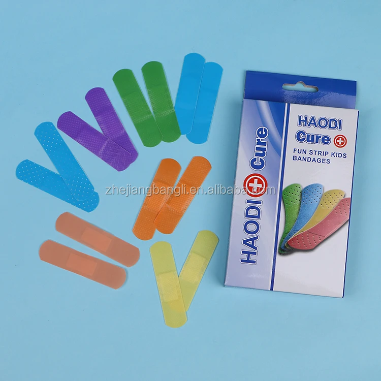 Promotional Tin Box Cartoon Plaster Colorful First Aid Bandage Custom Adhesive Kids Band Aid