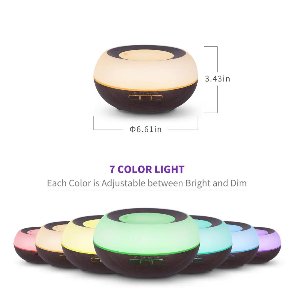 Elegent Difusor De Aceites Esenciales Niebla Fria 300ml Ultrasonic Essential Oil Diffuser