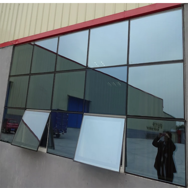 Energy efficiency double hollow glazed curtain wall top hung windows with good price