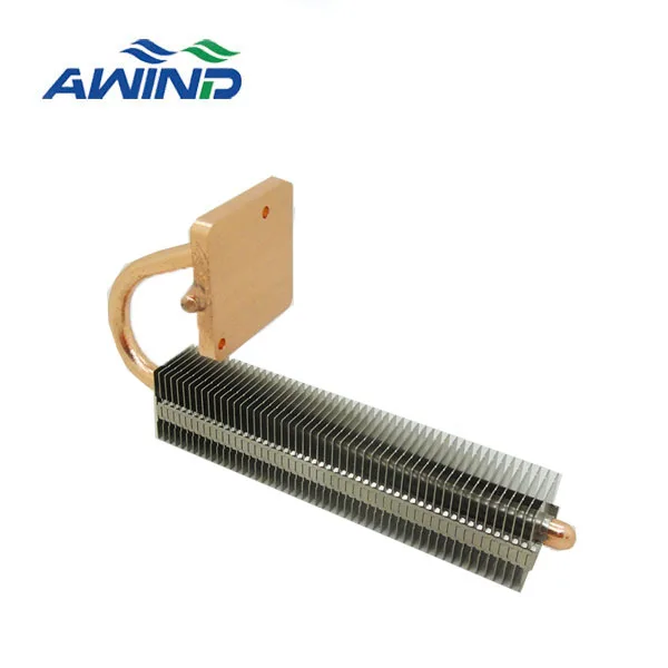 Good thermal conductivity with heat pipe heat dissipation customized soldered cooling heat sink shinke with copper base plate