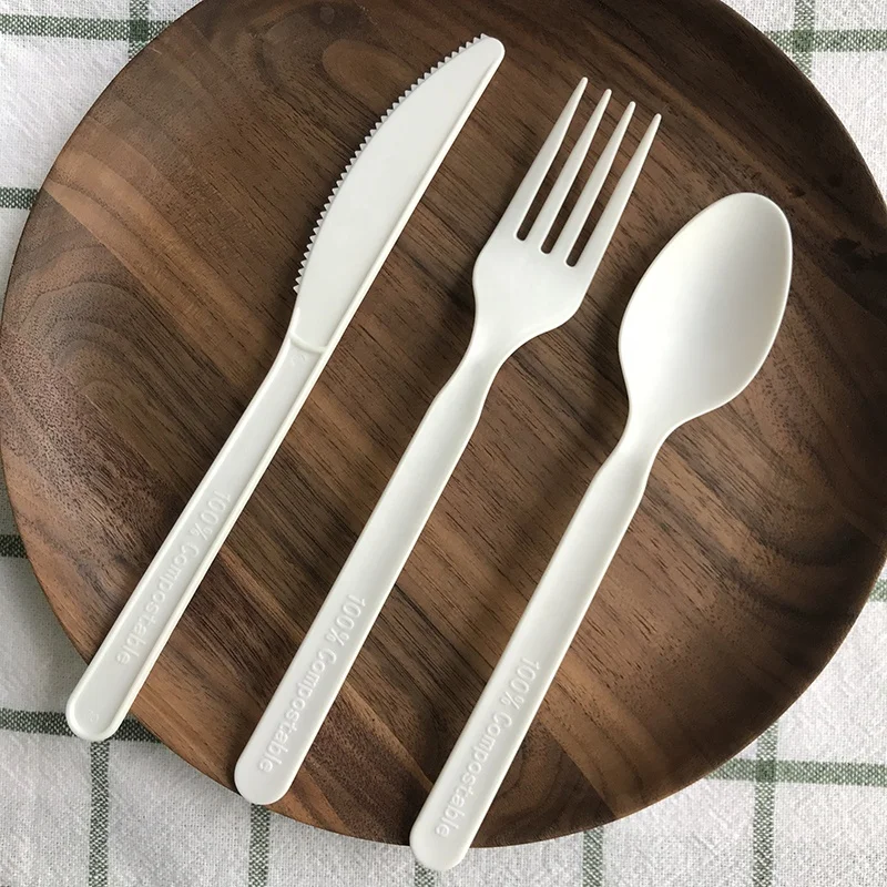 
Disposable wholesale Eco-friendly Biodegradable PLA Cutlery 