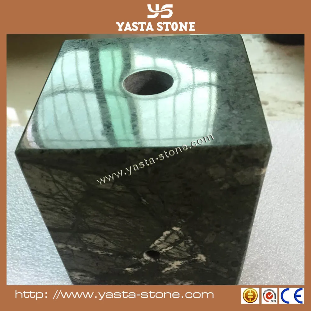 Natural granite stone green butterfly granite lamp base