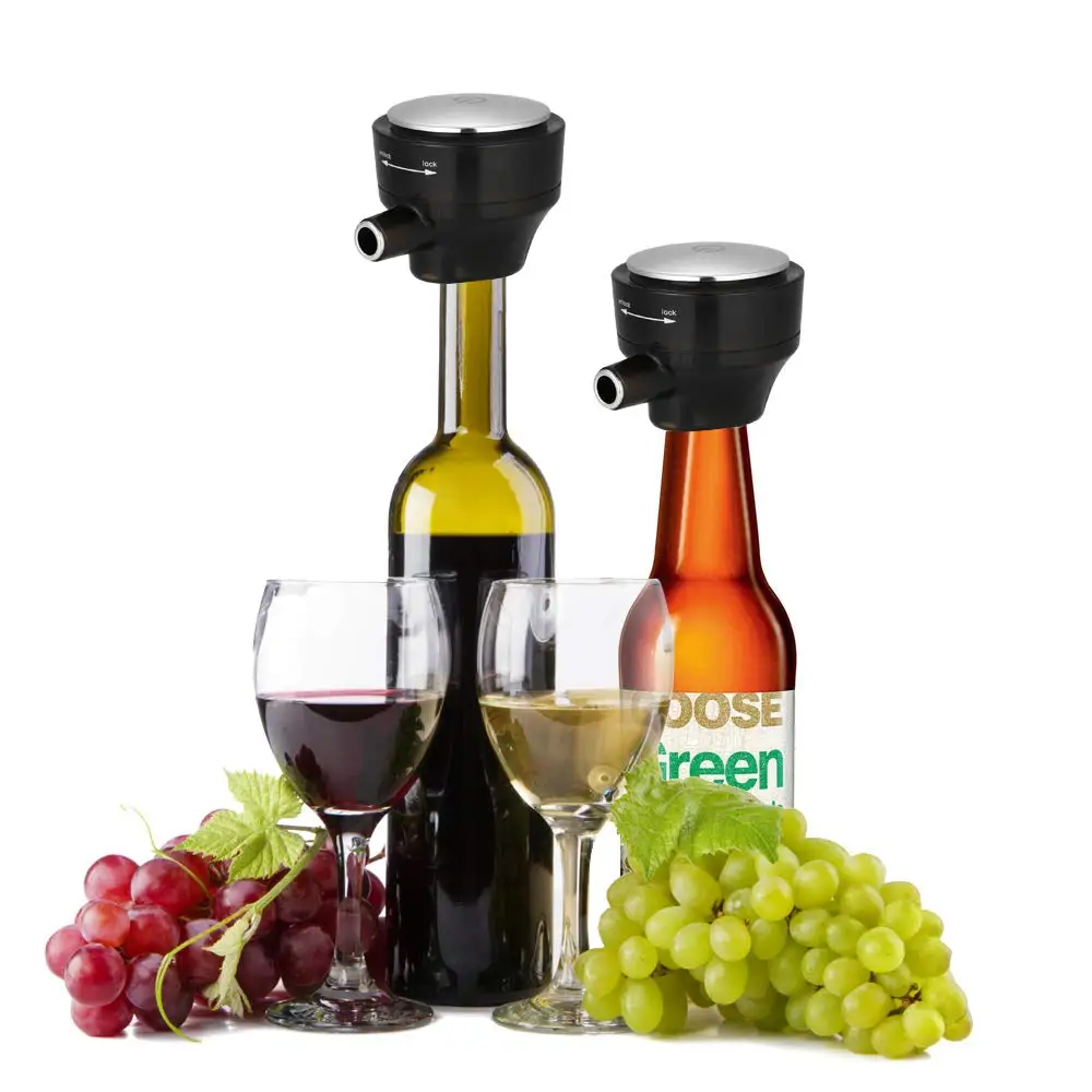 
Electric High Speed Ultrasonic Wine Decanter Beer Foam Maker Instant Aerator Pourer With 2 Bases Fit For Cans And Bottles 