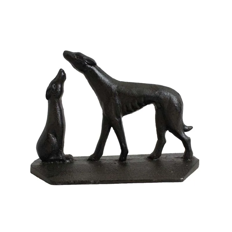 Casting door wedge European animal creativity metal crafts home villa retro iron greyhound door stop