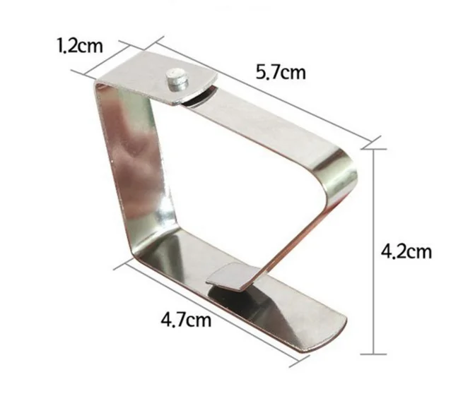 
Custom tablecloth stainless steel decking clips metal tablecloth clamp 