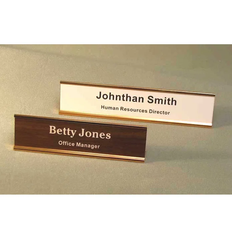 industry nameplate with hole self adhesive sticker high quality badge metal name plate