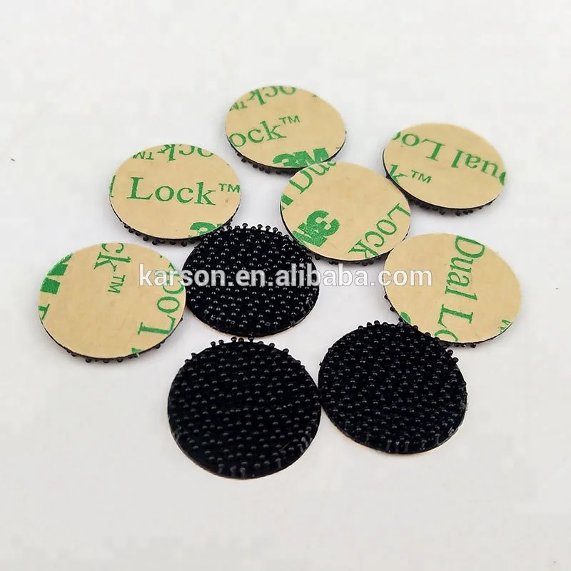 3000pcs Custom Size shape 15mm circle 3M Black Dual Lock SJ4575 Low Profile Reclosable Fastener
