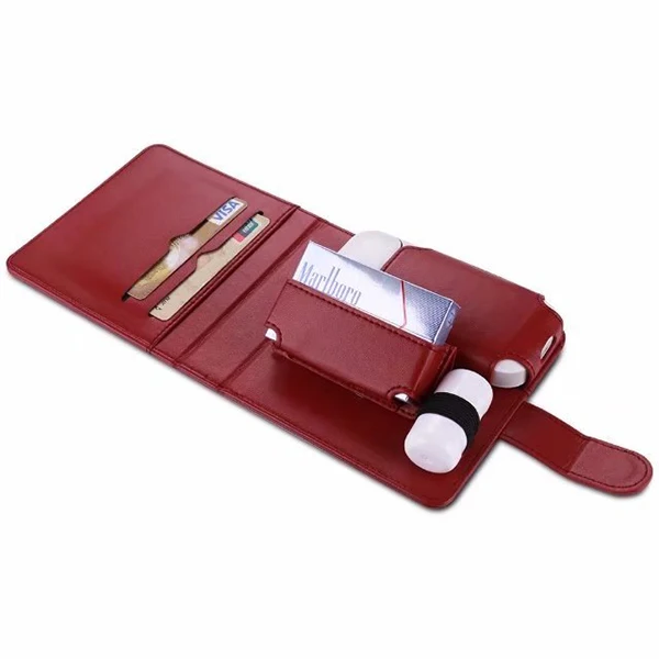 OEM/ODM Best Quality Handmade Weave Flip Leather Wallet Case Cover for IQOS Electronic Cigarette Kits