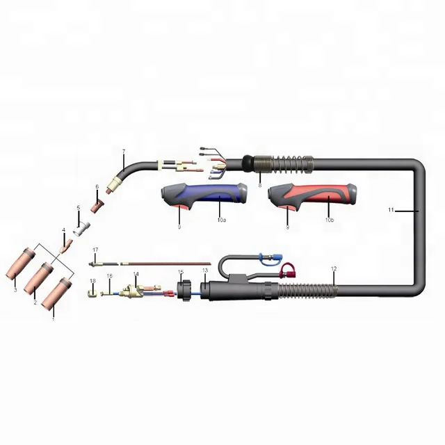HMT с водяным охлаждением 555D Binzel сварочной горелки евро