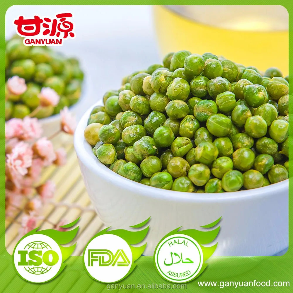 Wholesale Ganyuan Garlic flavor green peas snack foods