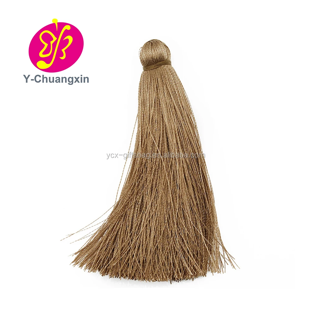 Оптовая продажа, высококачественный цветной шелковый шнур 7 см с кисточками для изготовления ювелирных изделий