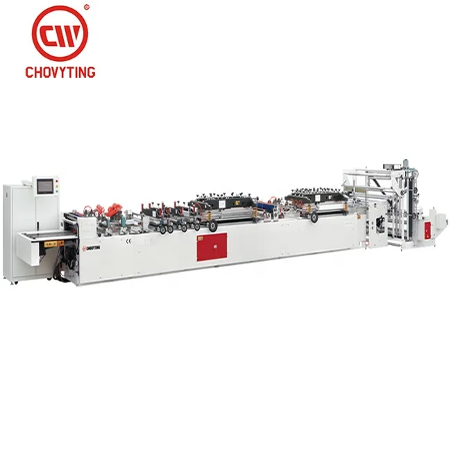 CHOVYTING MANUFACTURE  laminated PE Paper Craft bag Self Stand up zipper plastic Pouch Making Machine