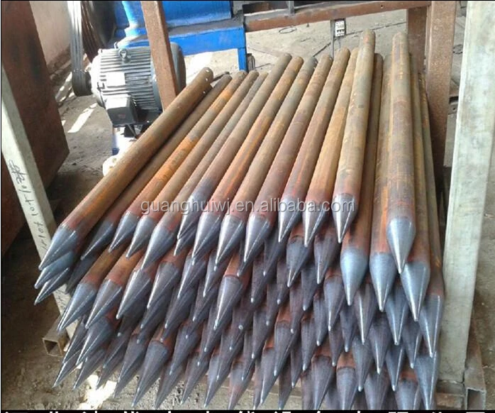 Galvanized ground screw pole post anchor for solar project