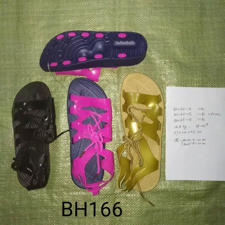 stock lot shoes leftover stock shoes fujian slippers women Roman sandals fashion slipper with shoe lace