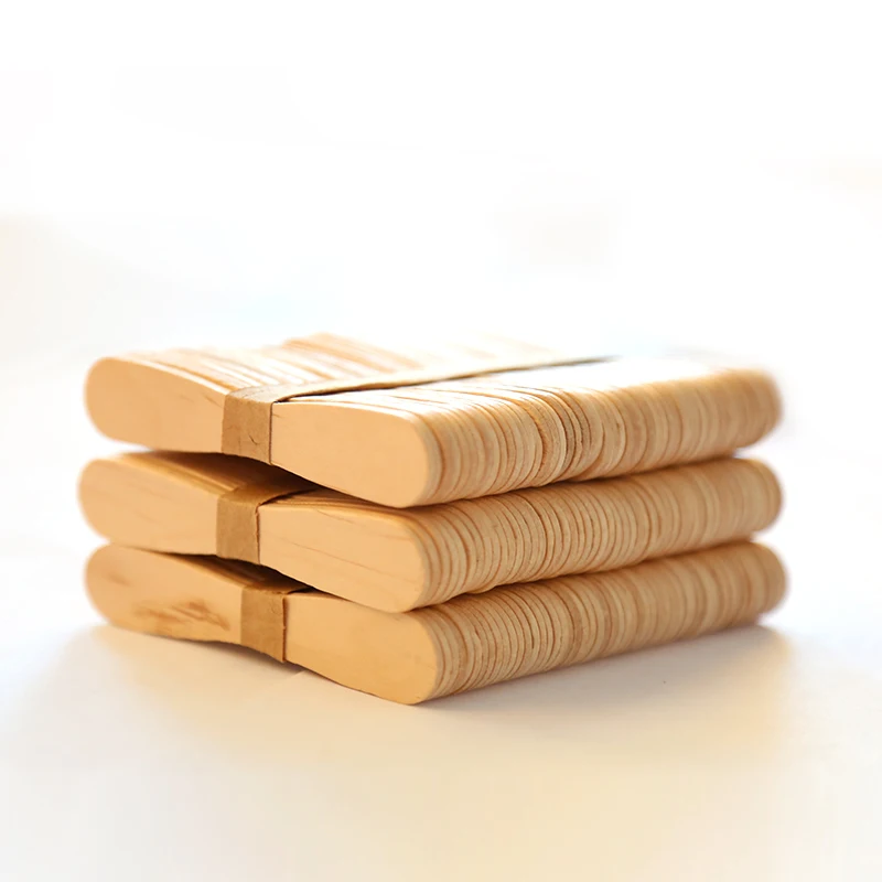 wholesale  printed logo birch round edge wood ice cream sticks