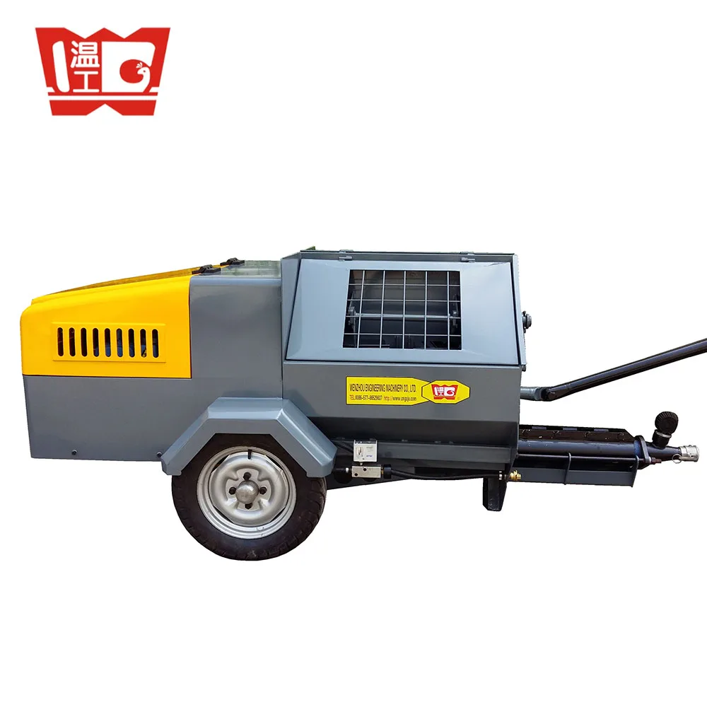 SP11 diesel mortar plaster spraying machine mixer grout pump