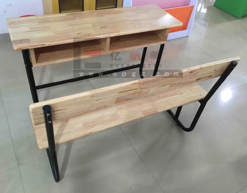 Comfortable Interactive School Student Study Desk Chair with Writing Table Double Seater School Chair & Desk in Classroom