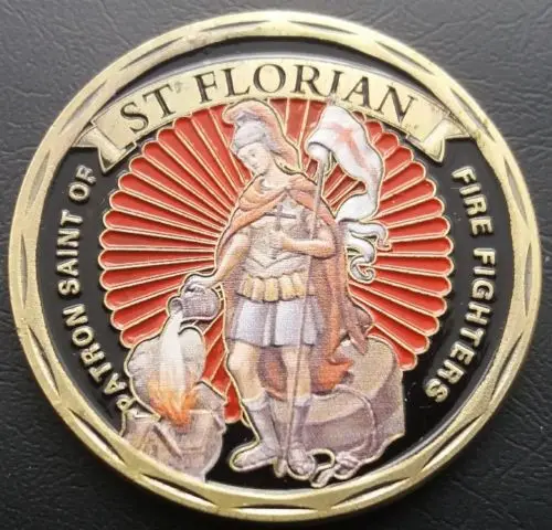 FIRE FIGHTERS Tradition Antique Metal Commemorative Coin, Sacrifice Dedication Community Challenge Coin